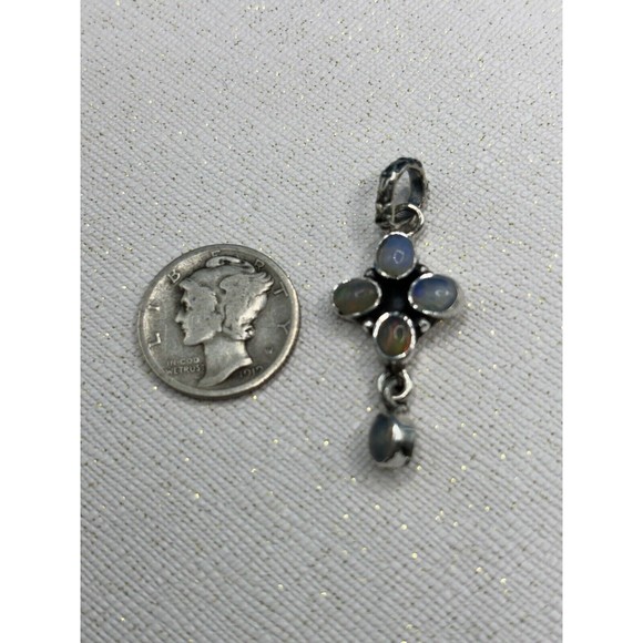 Small 1.25” Sterling Silver Ethiopian Opal Pendant - Great Gift for Child - Picture 6 of 9